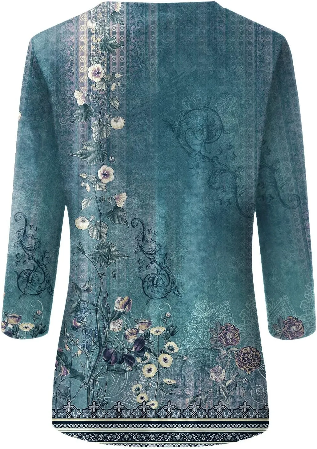 3/4 Length Sleeves Womens Tops Blouses 2025 Spring Dressy Casual Going Out Tops Summer Three Quarter Sleeve Shirts