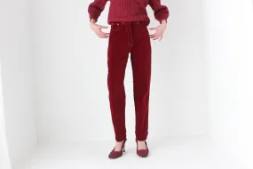 90s HOT Velvet Slim Leg High Waist Jeans