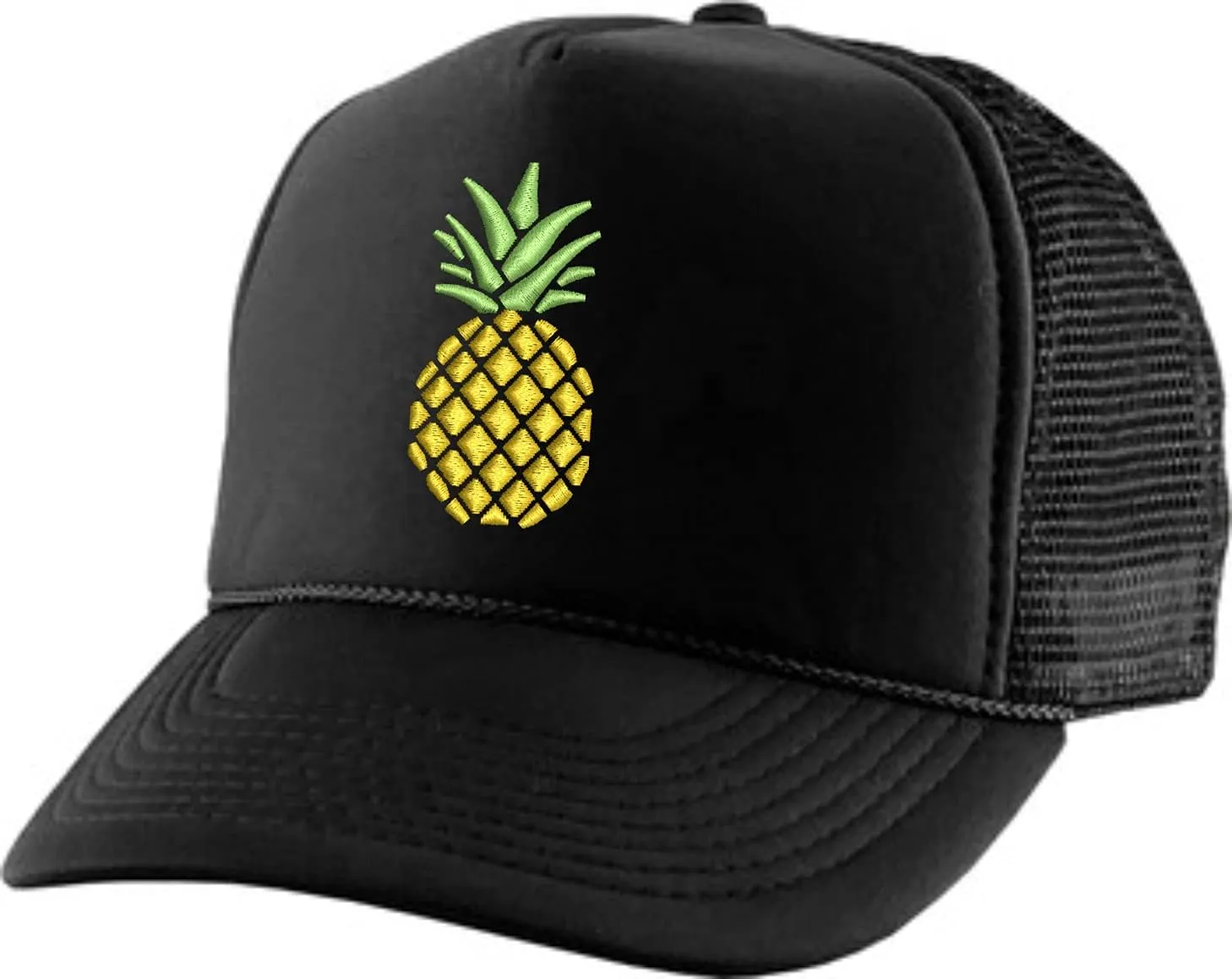 ALLNTRENDS Pineapple Trucker Hat Embroidered Pineapples Baseball Cap Adjustable Snapback