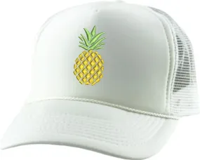 ALLNTRENDS Pineapple Trucker Hat Embroidered Pineapples Baseball Cap Adjustable Snapback