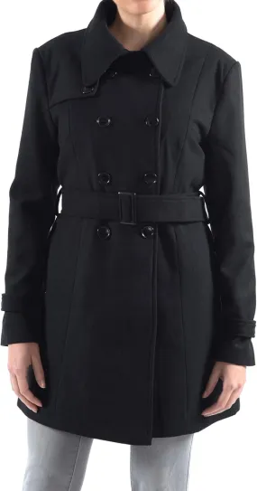 Alpine Swiss Keira Womens Wool Double Breasted Belted Trench Coat