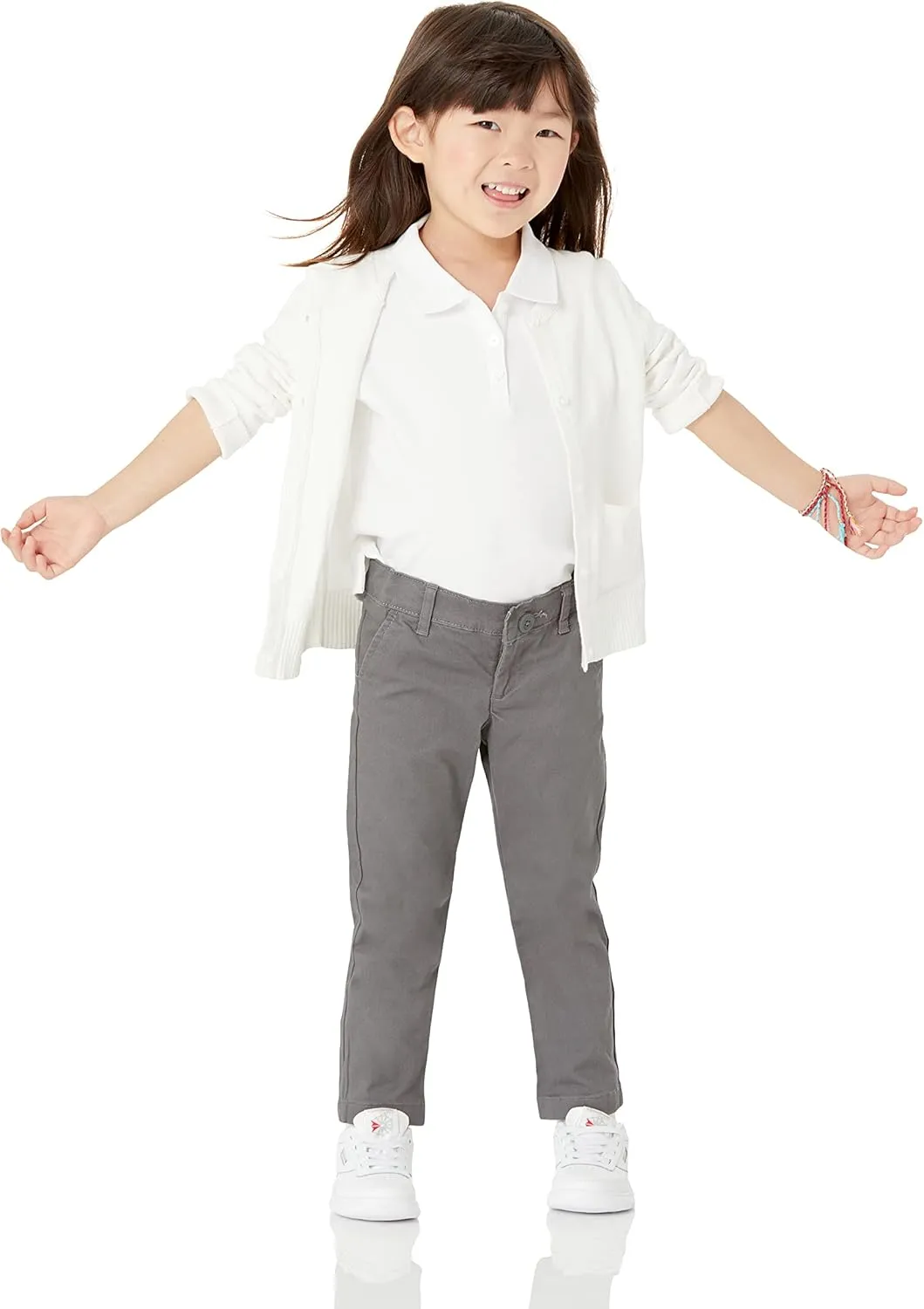 Amazon Essentials Girls and Toddlers' Uniform Slim Fit Cardigan Sweater