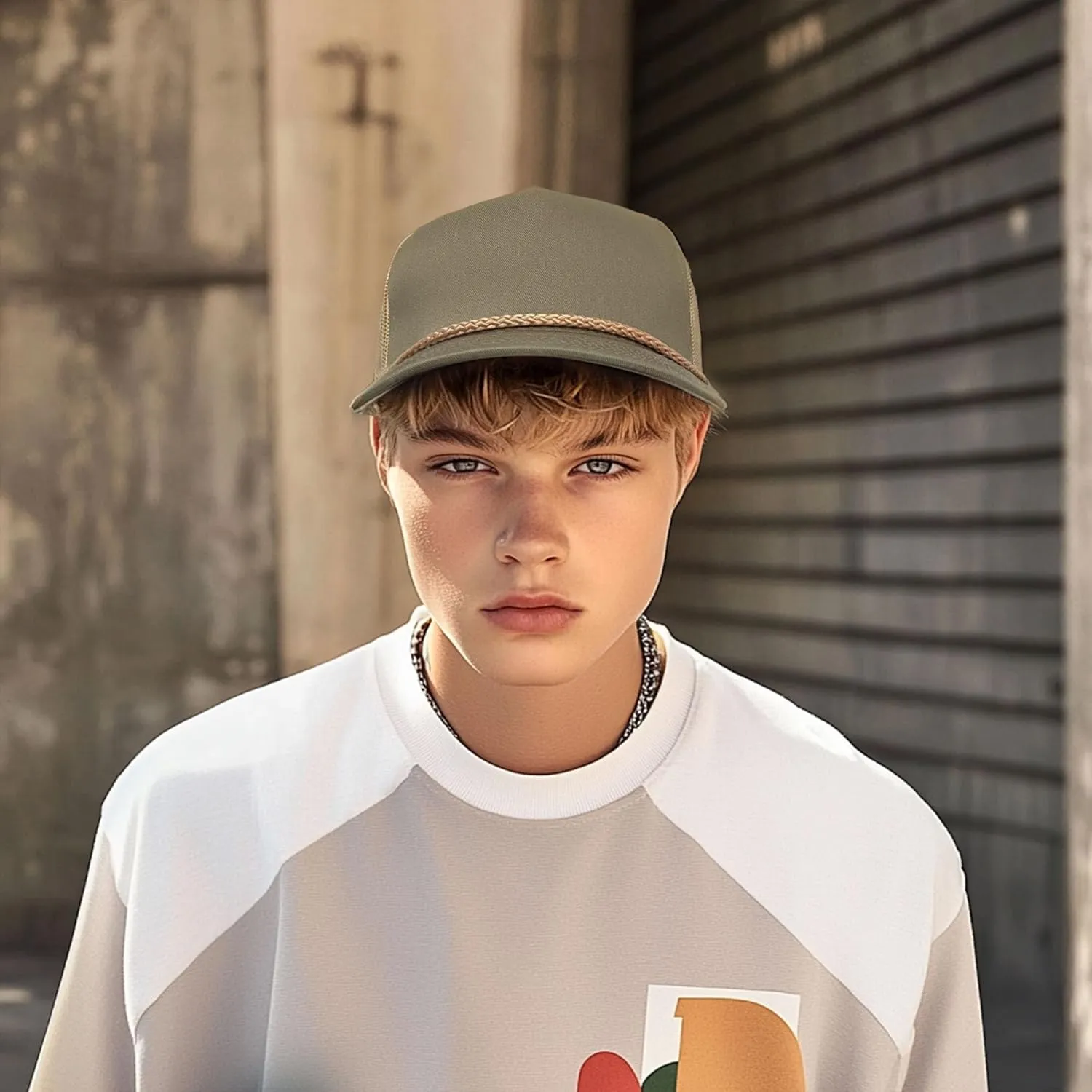 CLAPE Mesh Blank Trucker Hat Baseball Cap Snapback High Crown Baseball Cap Outdoor Cap Structured Golf Dad Cap