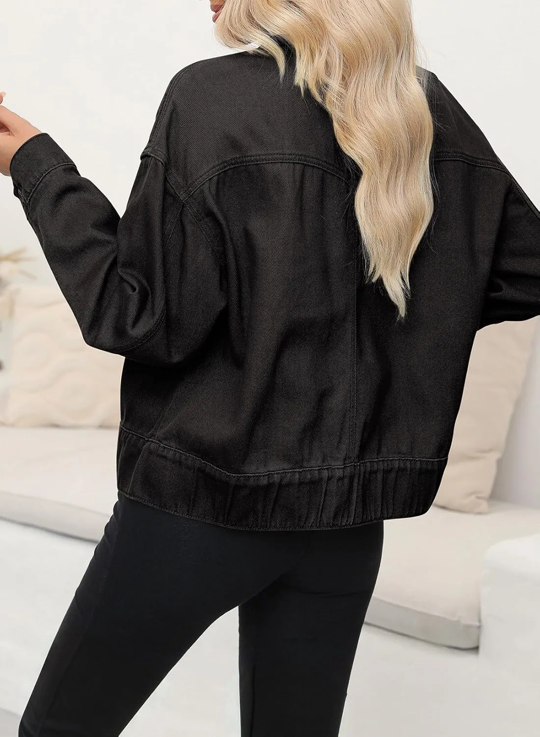 Dokotoo Women's Cargo Jean Jacket - Cropped Button Spring Fashion Coat for Women