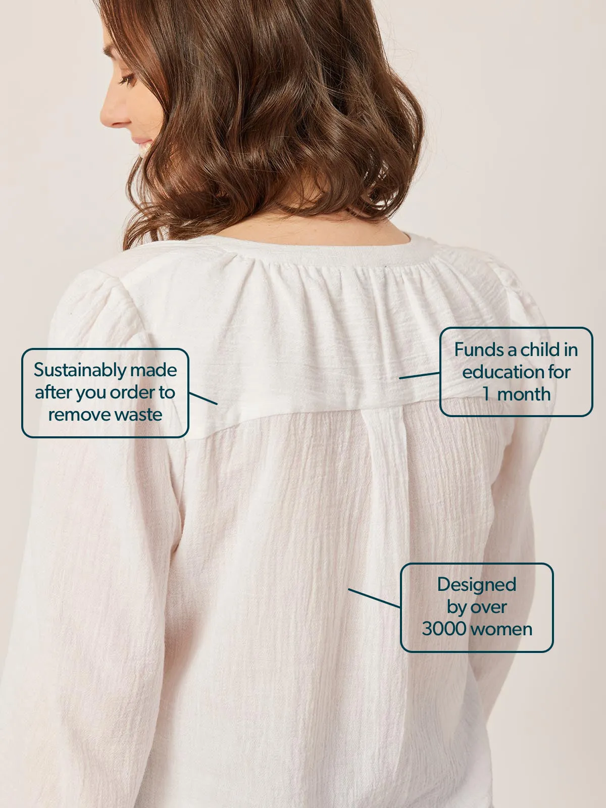 Eve -  Relaxed Blouse - White