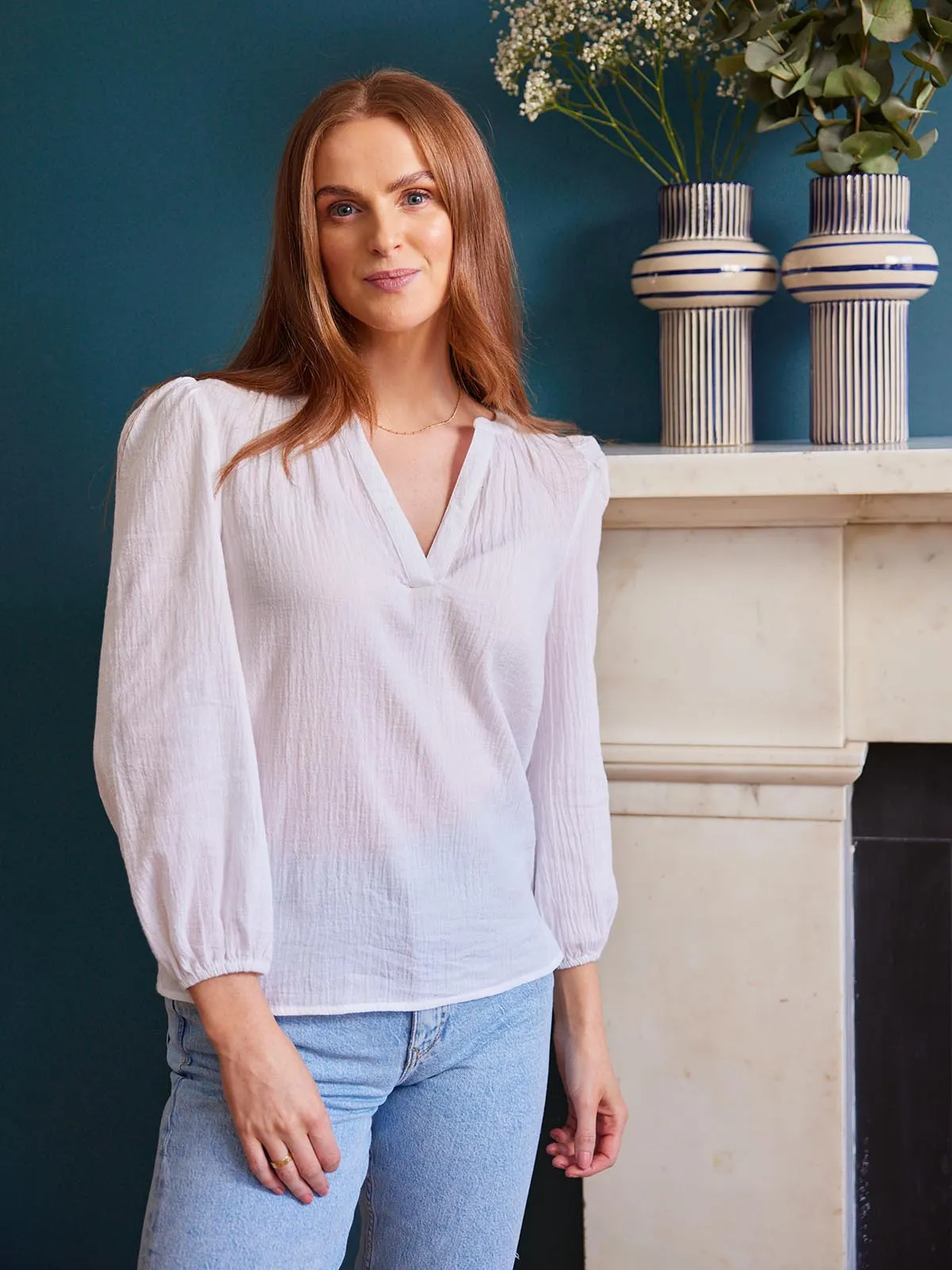 Eve -  Relaxed Blouse - White