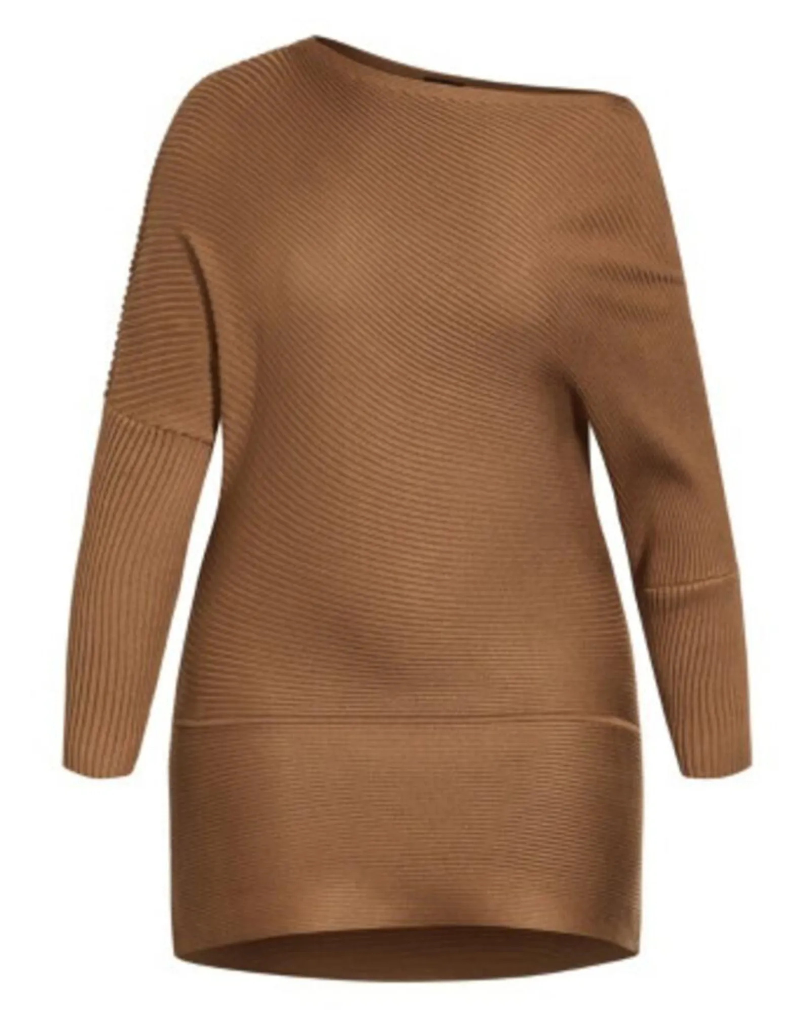 Fitted Rib Sweater Top | Bronze