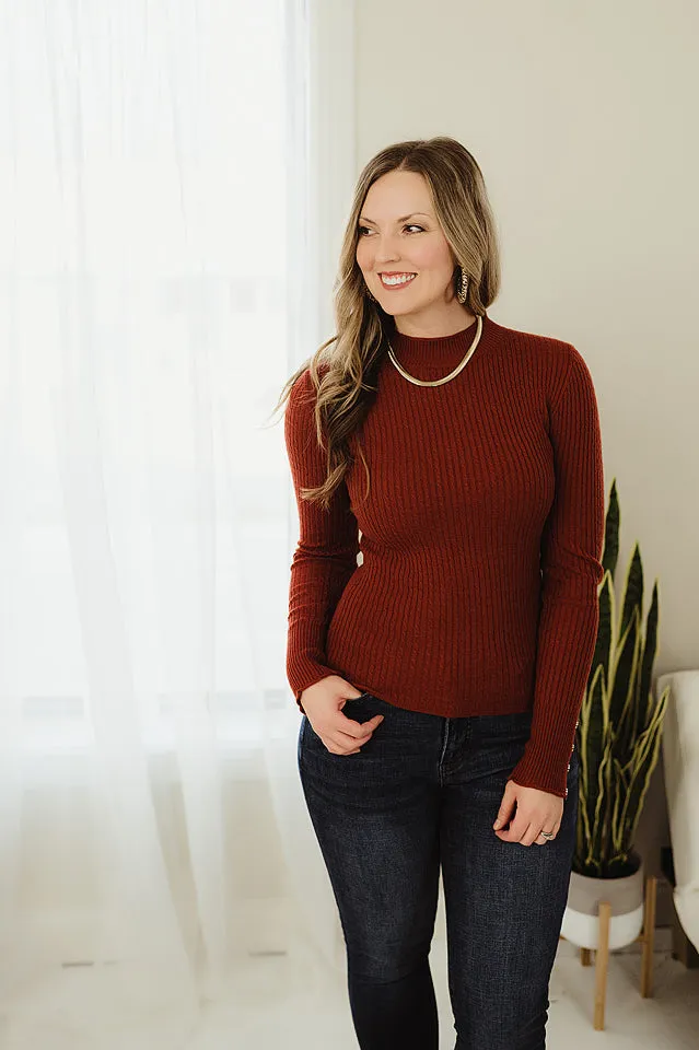 Fitted Ribbed Sweater