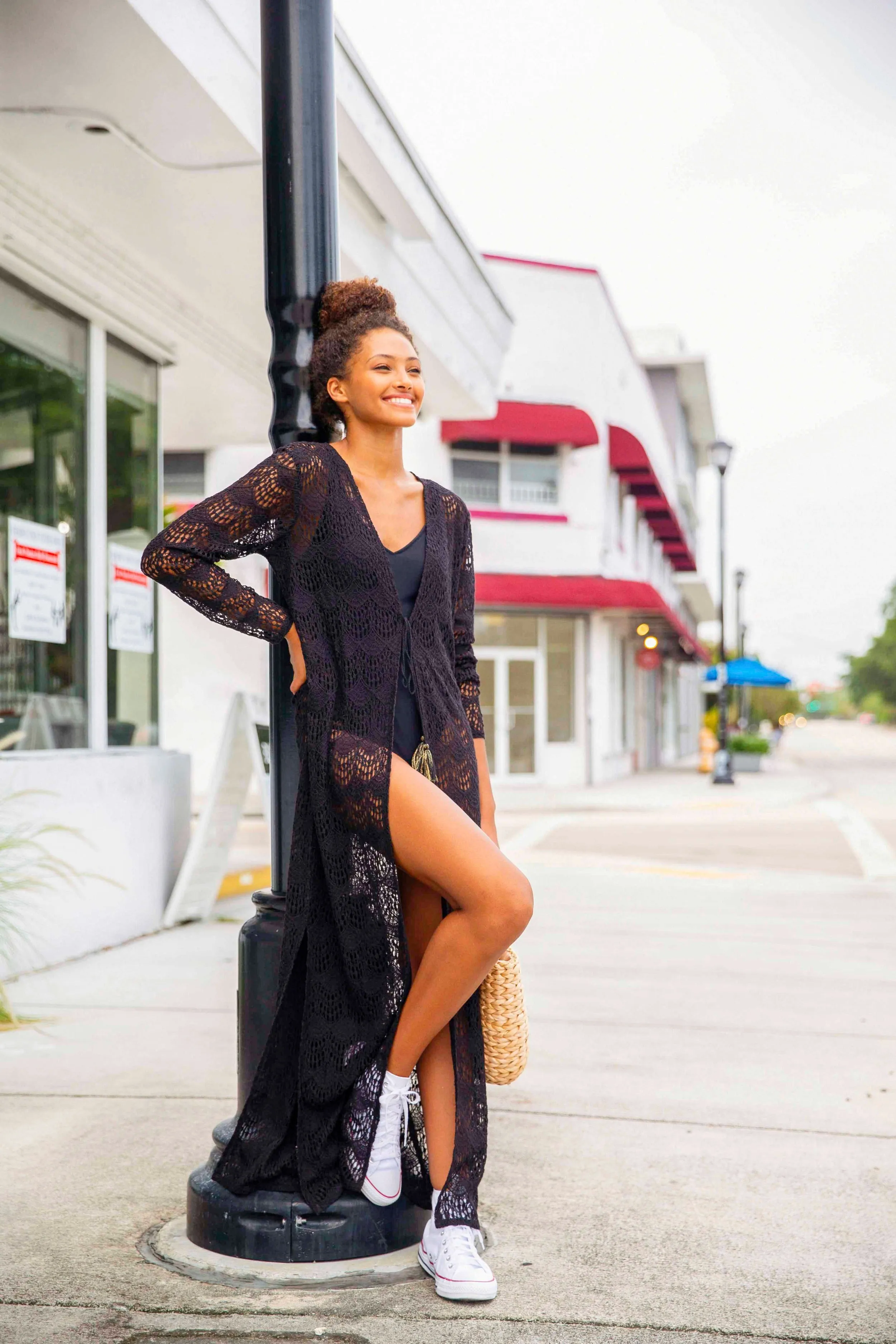 Flamenco Sheer Lace Beach Cover Up Cardigan