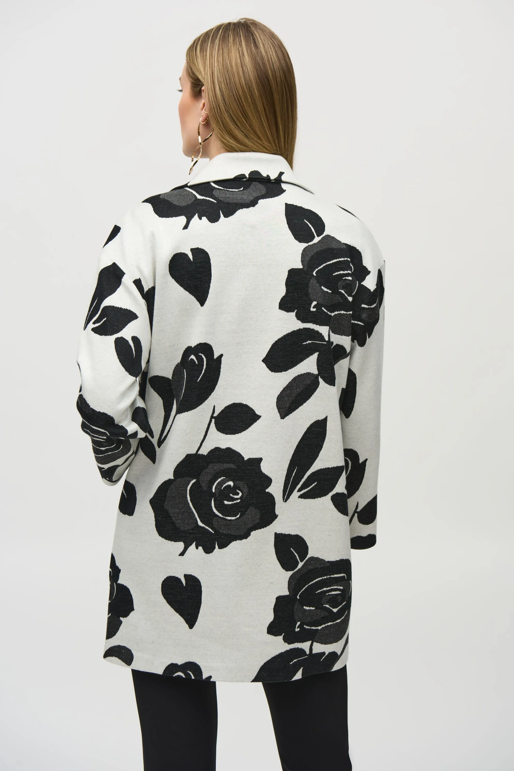 Floral Jacquard Coat