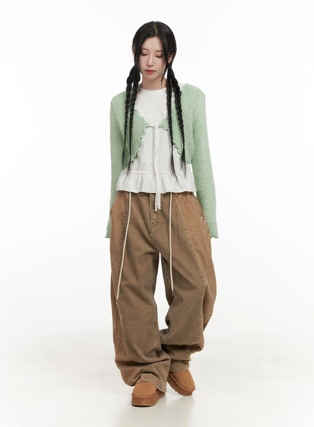 Frill Chic Crop Cardigan CD404