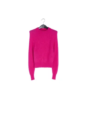 Fuchsia fitted knit sweater