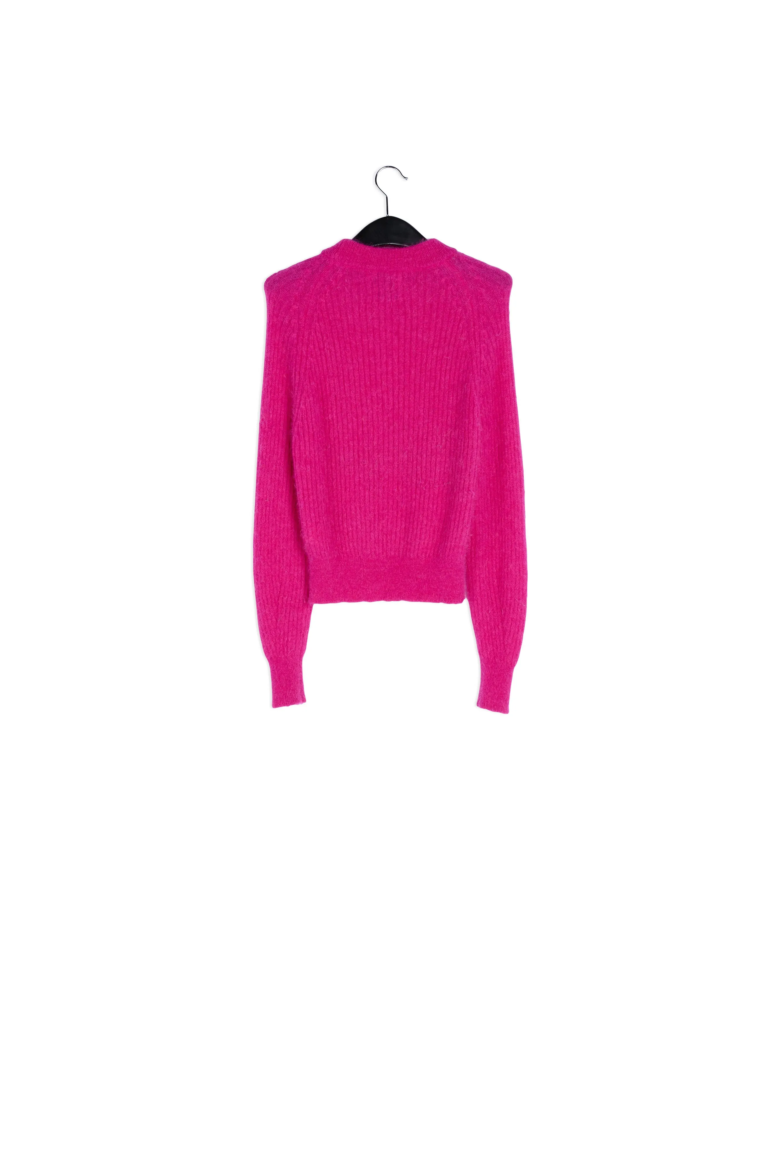 Fuchsia fitted knit sweater