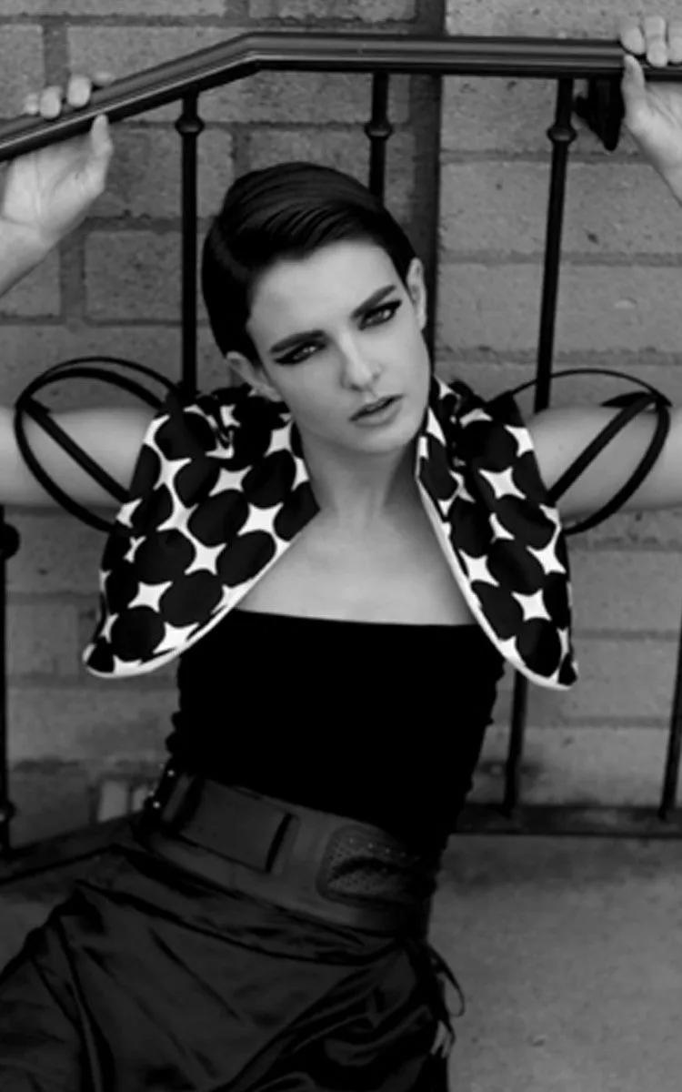 Graphic Vest With Structured Shoulders