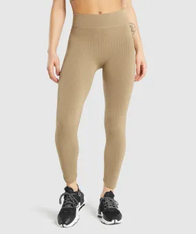 Gymshark Pause Seamless Leggings - Brown