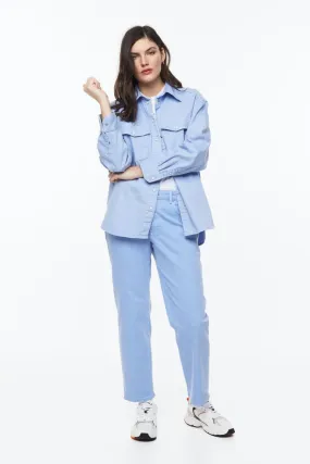 H&M Classic Ankle-Length Slim Jeans, Light Blue