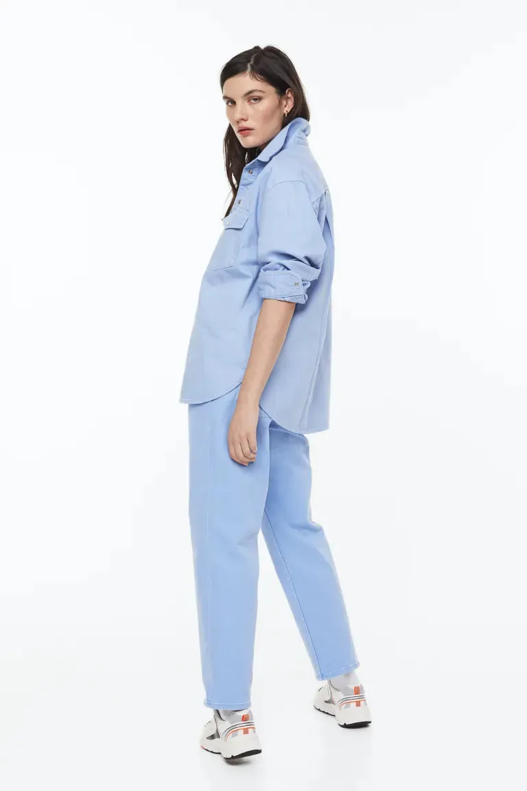 H&M Classic Ankle-Length Slim Jeans, Light Blue