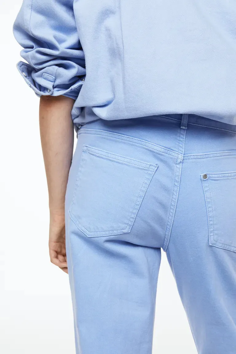 H&M Classic Ankle-Length Slim Jeans, Light Blue