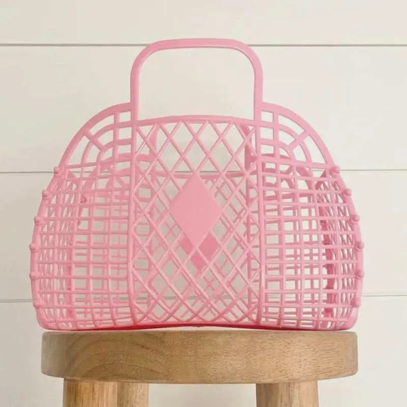Handbag for Bathroom Rhomboid Flexible Organizing Storage Collapsible Bath Basket