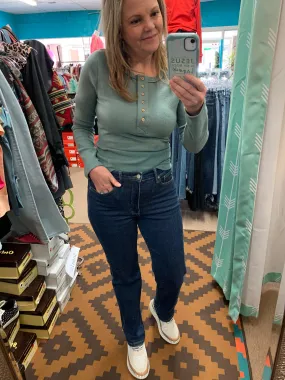 High Waist Tummy Control Classic Straight Judy Blue Jeans