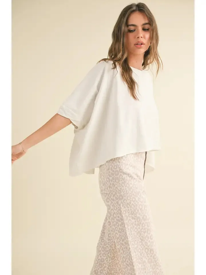 Just Being Basic Oversized Top