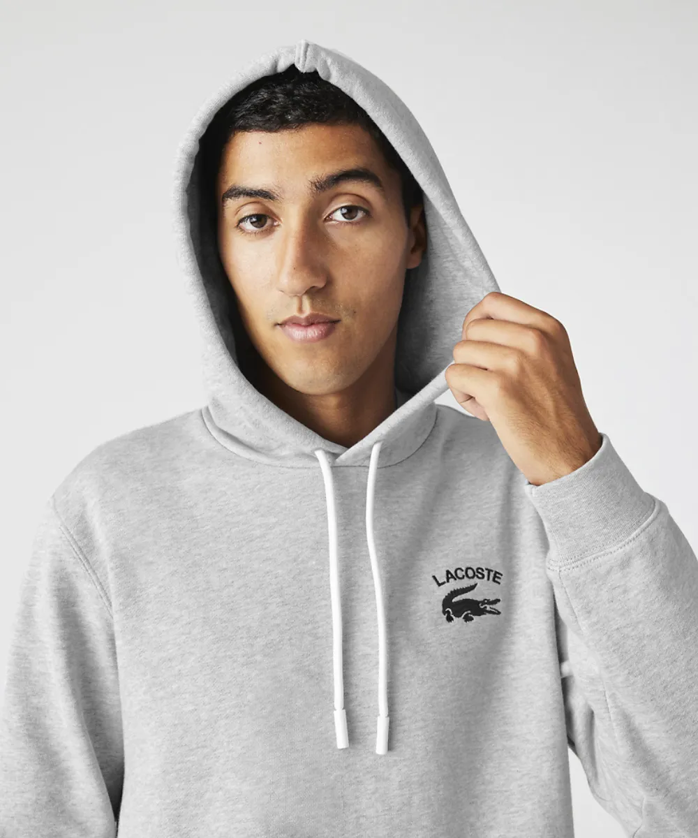 Lacoste Soft Branding Hoodie (Grey)