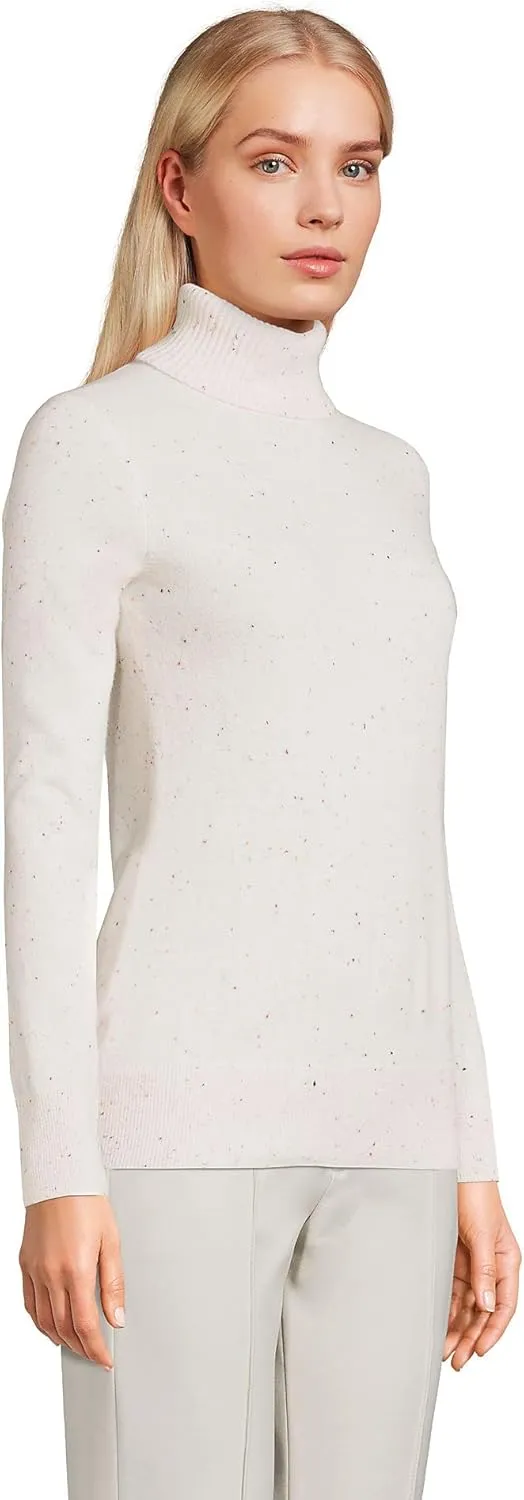 Lands' End Women's Cashmere Turtleneck Sweater