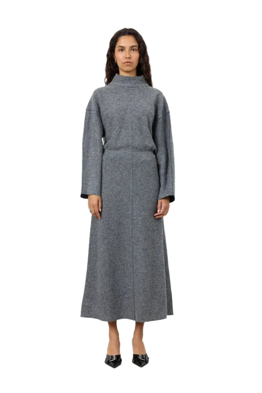 Leveté Room LR-ICON 2 Knitted Blouse in Dark Grey