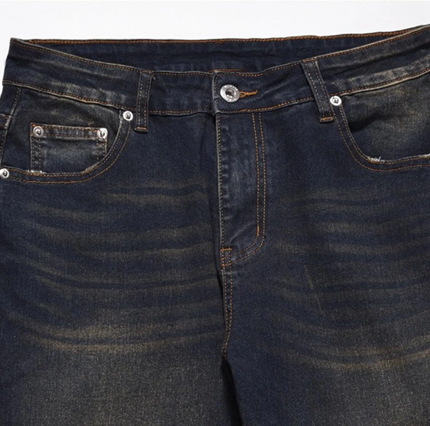 Men's Casual Vintage Streetwear Jeans Straight Leg Classic Denim Pants Loose Fit Cotton Jeans Trouser
