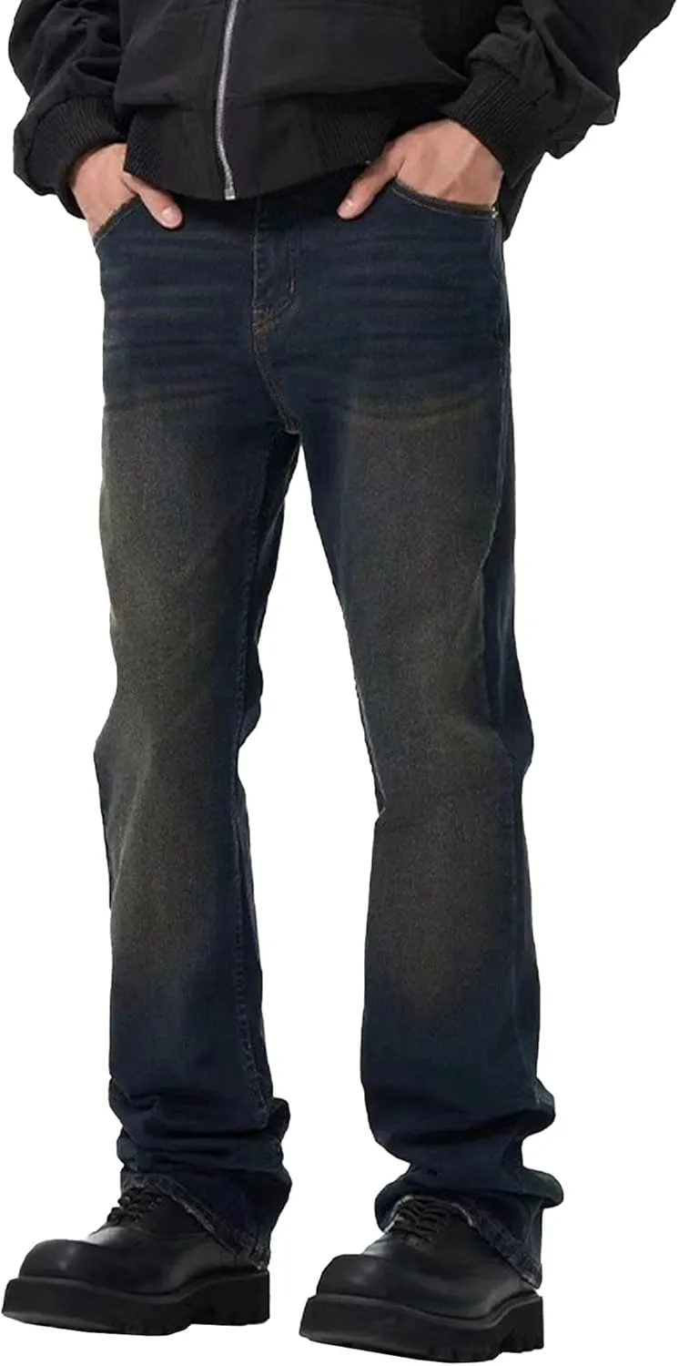 Men's Casual Vintage Streetwear Jeans Straight Leg Classic Denim Pants Loose Fit Cotton Jeans Trouser