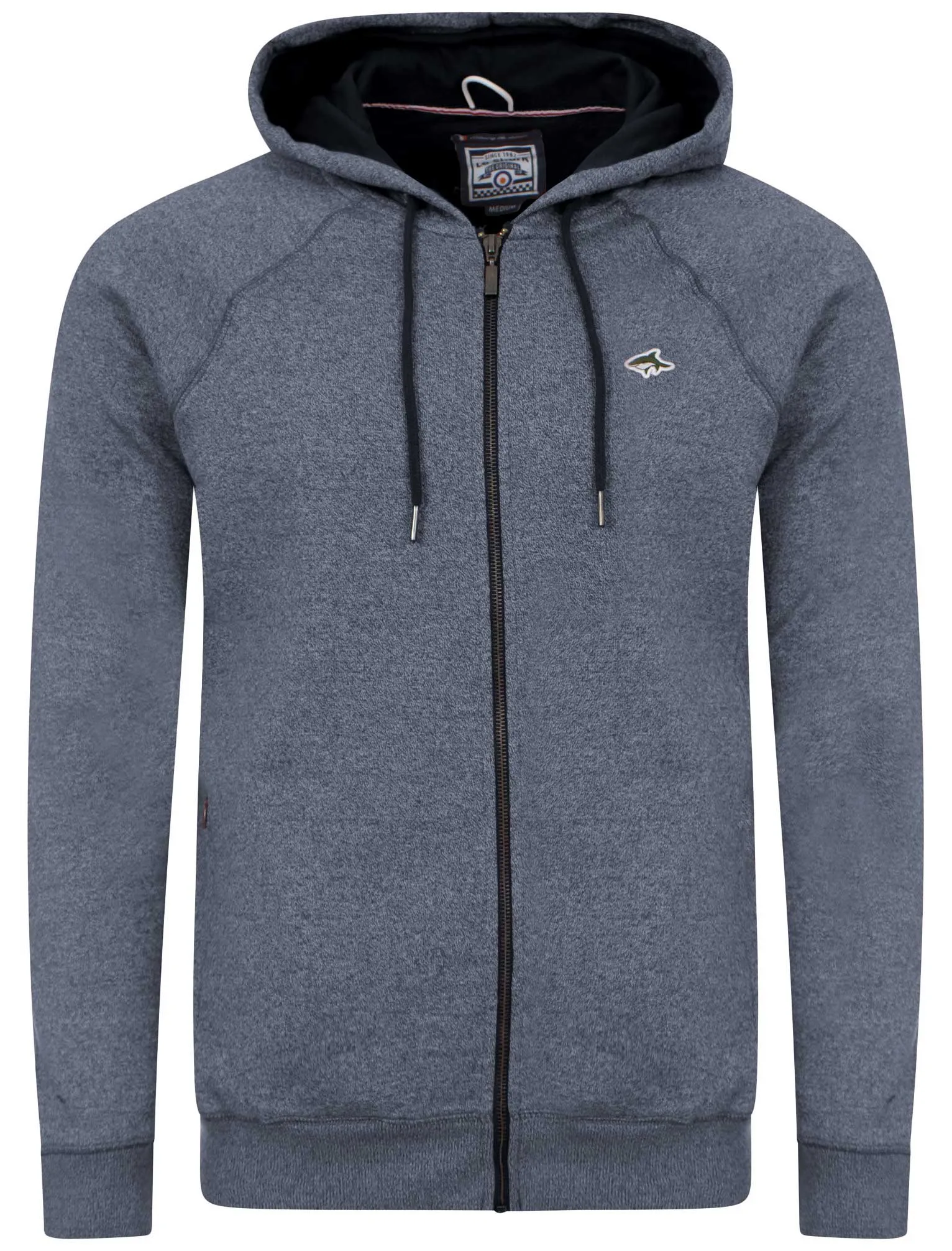 Men's soft blue zip up hoodie - Le Shark