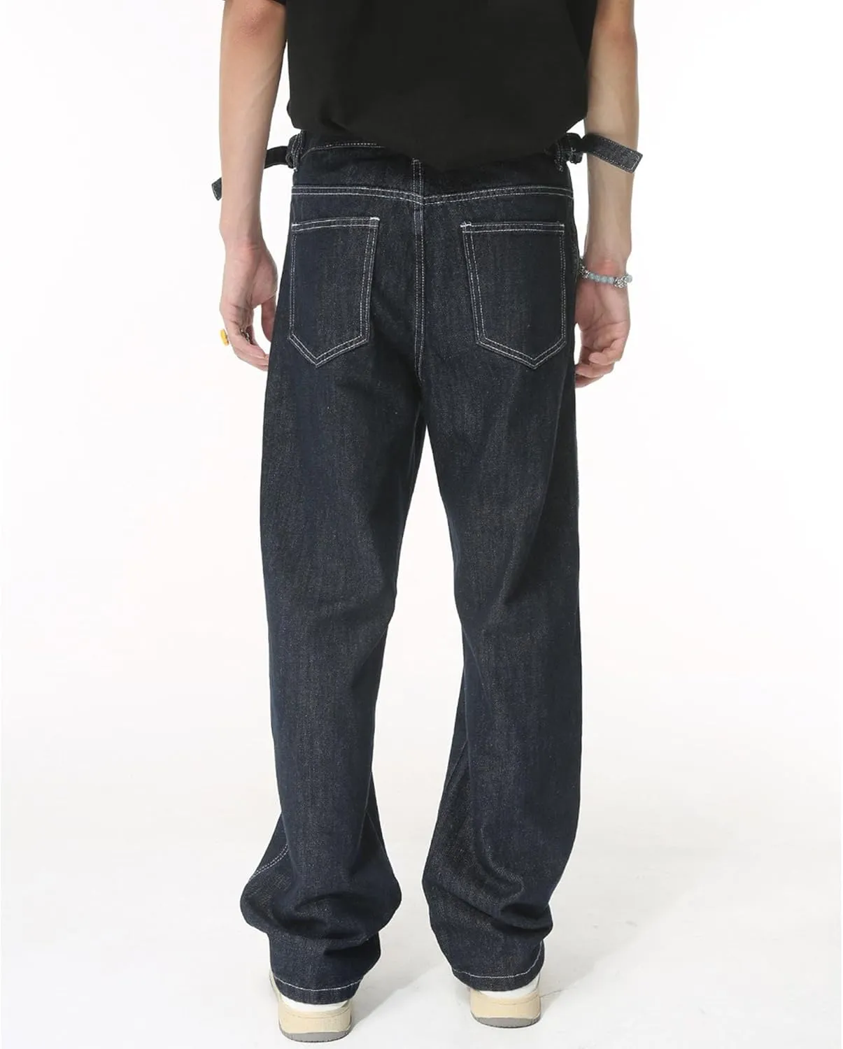 Men's Straight Leg Fashion Baggy Jeans Loose Fit Classic Denim Pants Casual Regular Fit Comfort Jeans