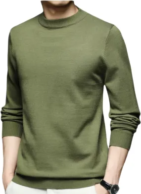 Men's Sweater Pullover,Crew Neck Slim Fitted Long Sleeve Knitted Casual Solid Tops S~2XL