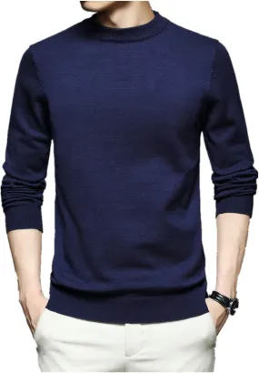 Men's Sweater Pullover,Crew Neck Slim Fitted Long Sleeve Knitted Casual Solid Tops S~2XL