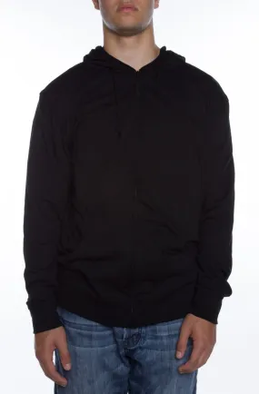 Men's Zip Beach Jersey Hoodie Black