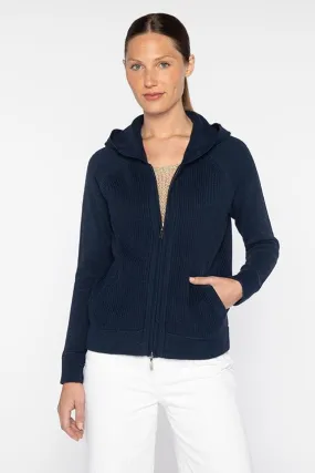 Mixed Stitch Zip Hoodie