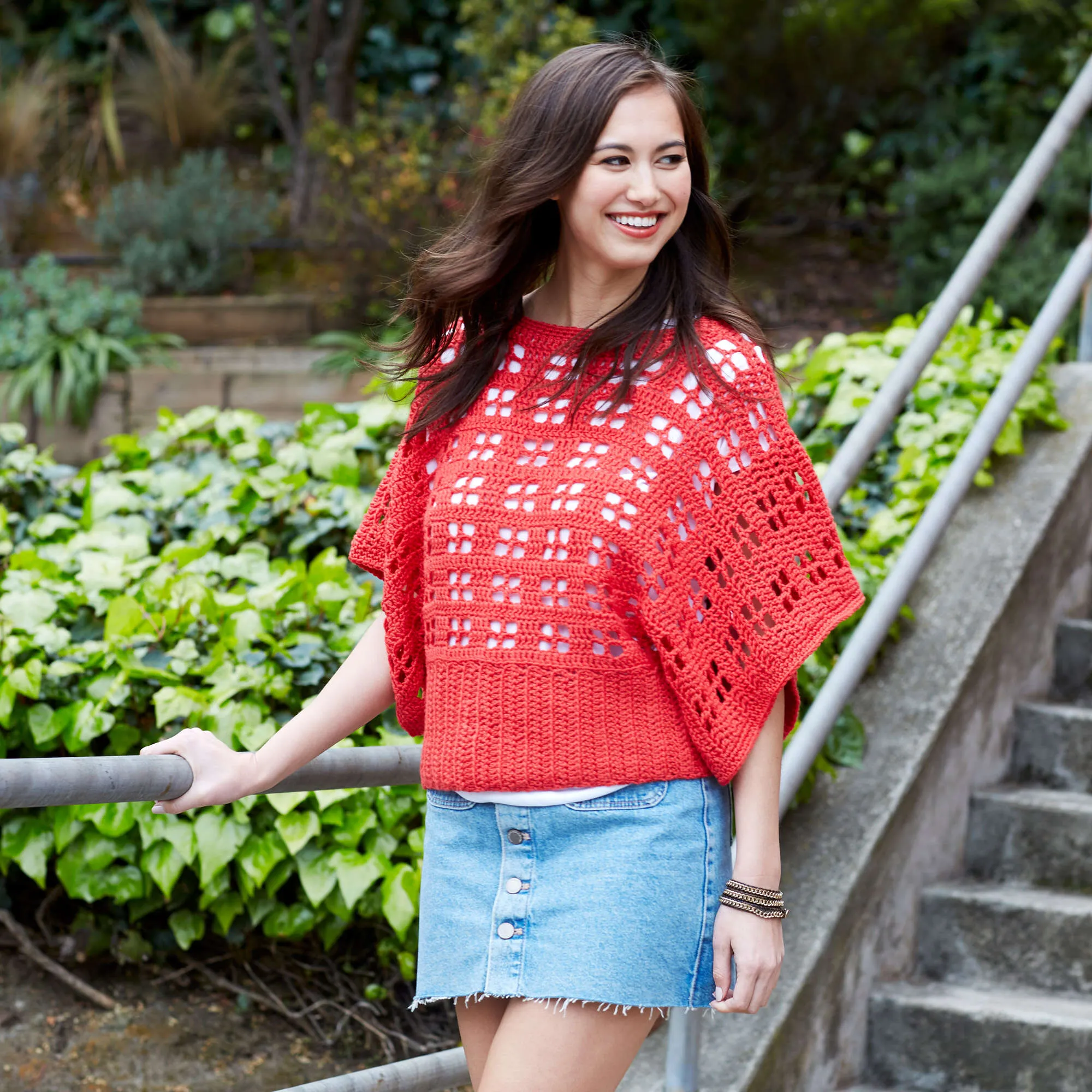 Red Heart Crochet Clementine Chic Sweater