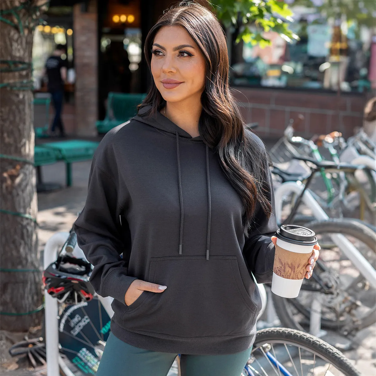 Signature Soft Vintage Black Oversized Hoodie
