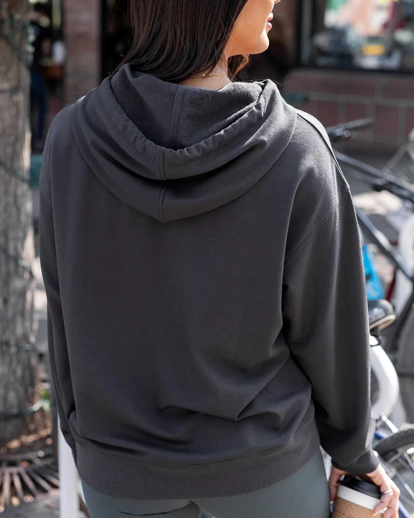 Signature Soft Vintage Black Oversized Hoodie