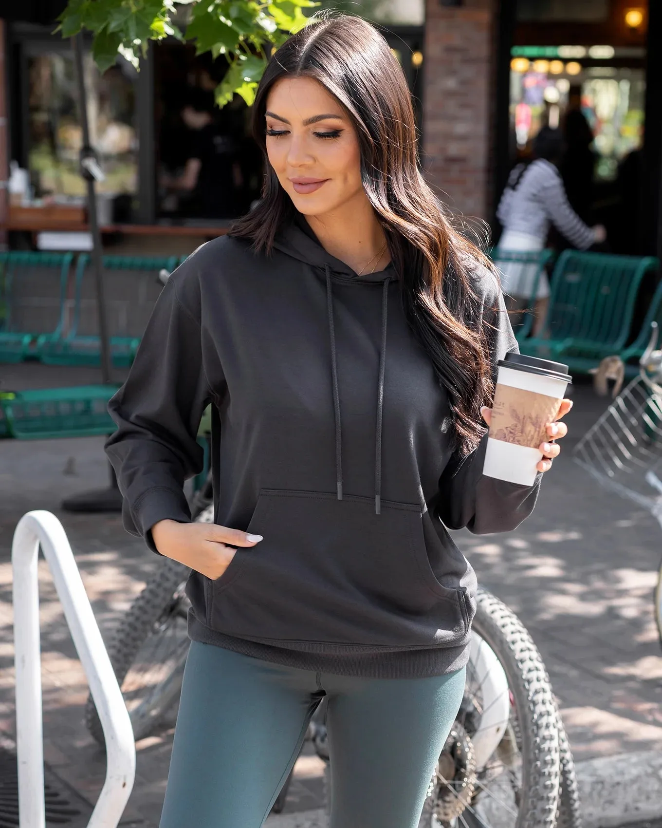 Signature Soft Vintage Black Oversized Hoodie