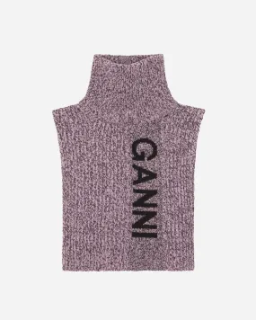 Structured Rib Knit Bib - Lilac Sachet
