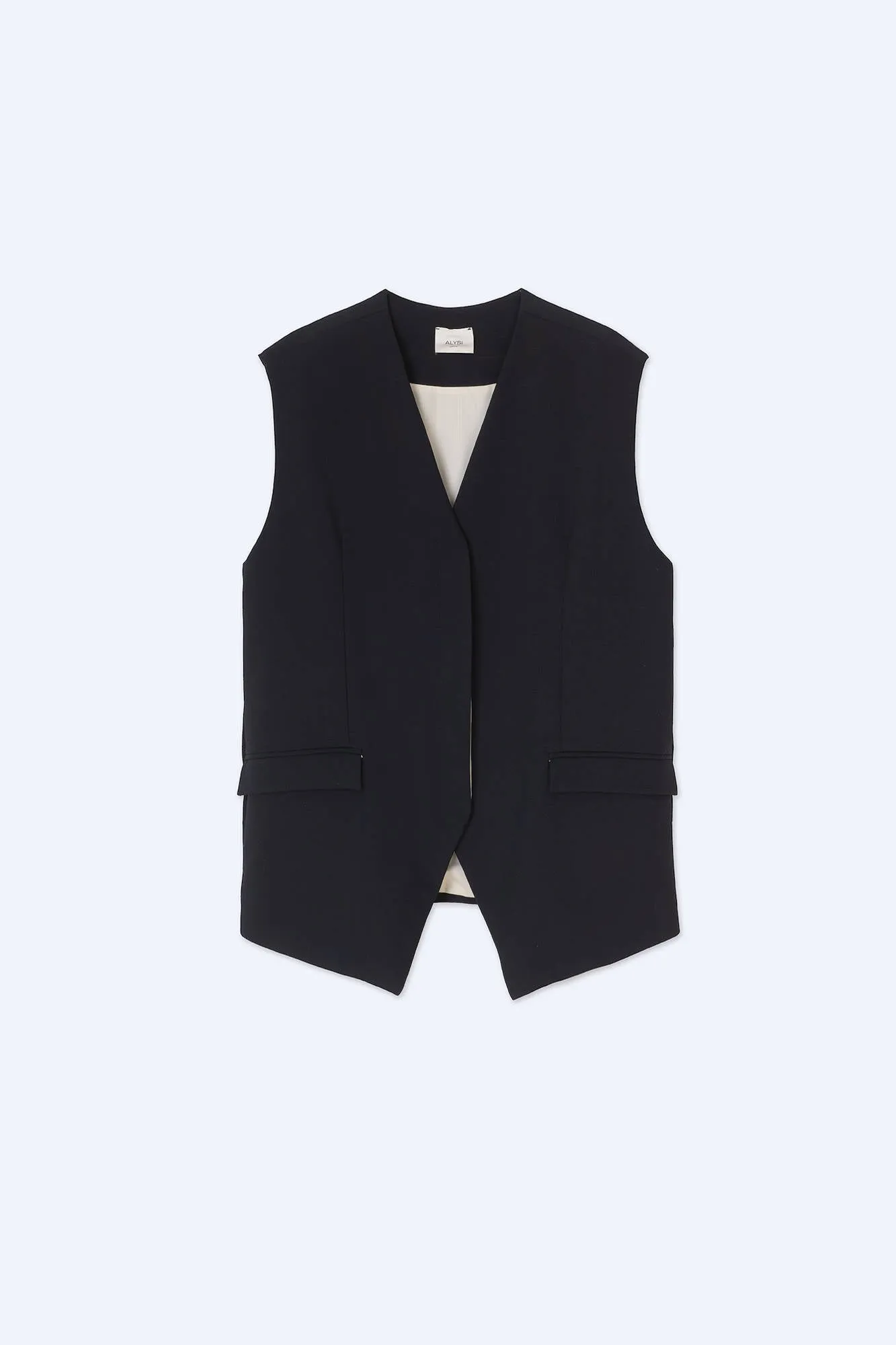 TAILORED VEST WITH SHOULDER PADS