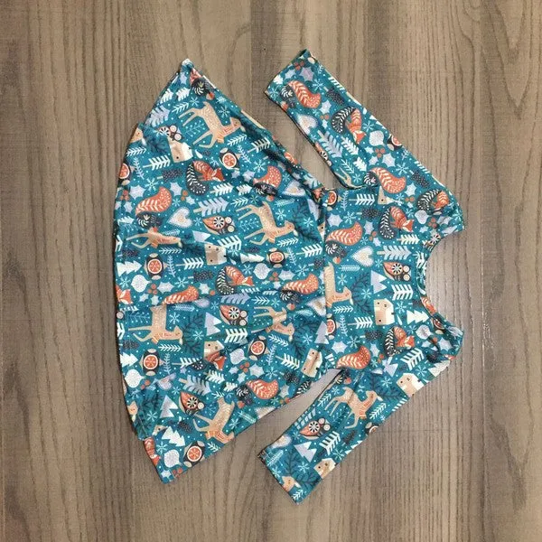 Teal Winter Girls Dress