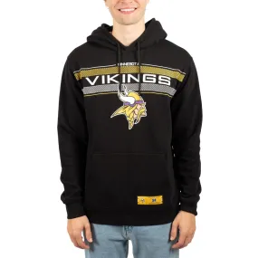 Ultra Game NFL Official Adults Super Soft Pullover Hoodie Sweatshirt - Warm Polyester Blend - Unisex, Minnesota Vikings, Black|Minnesota Vikings