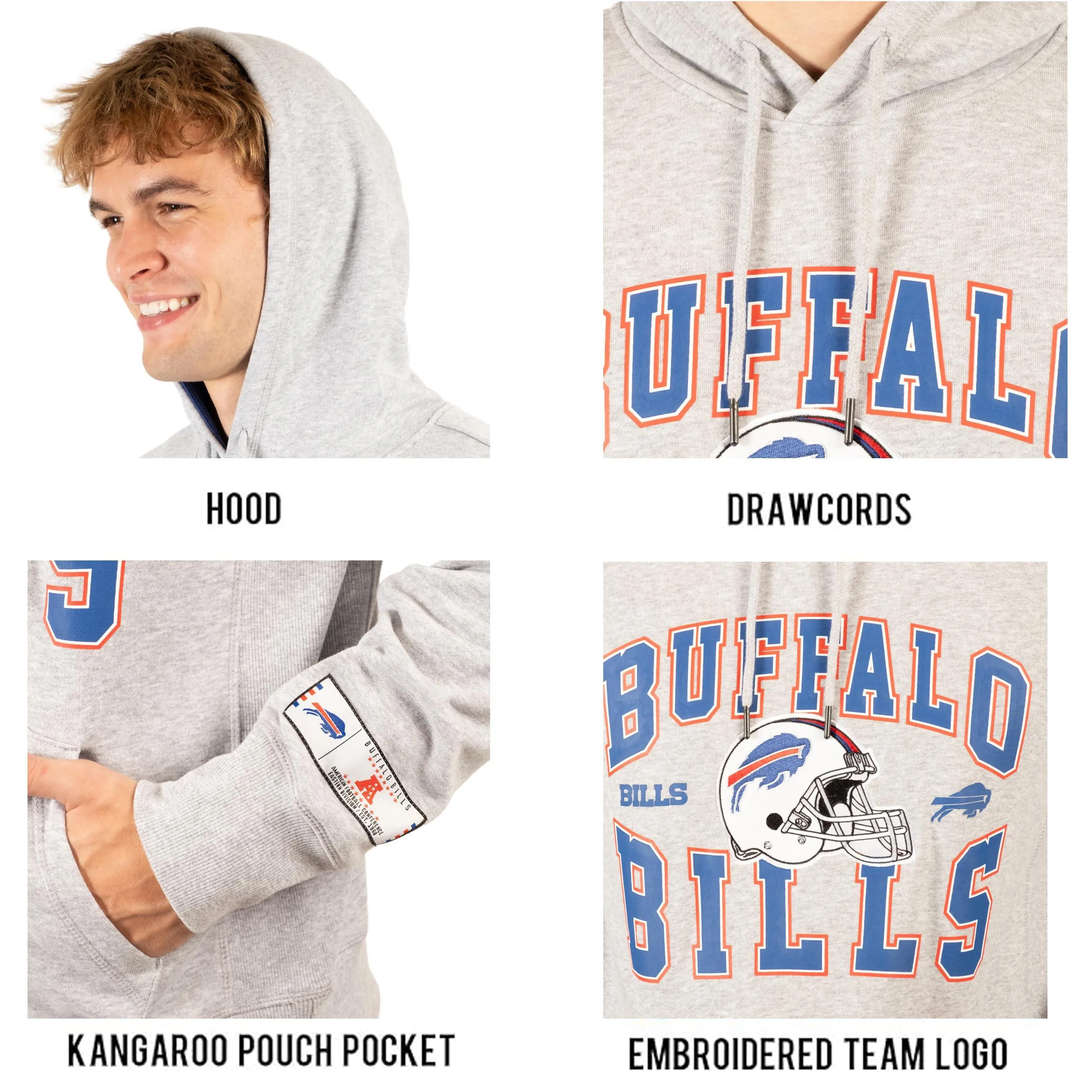 Ultra Game NFL Official Adults Ultimate Quality Super Soft Hoodie Sweatshirt - Unisex, New York Jets, Heather Gray|New York Jets
