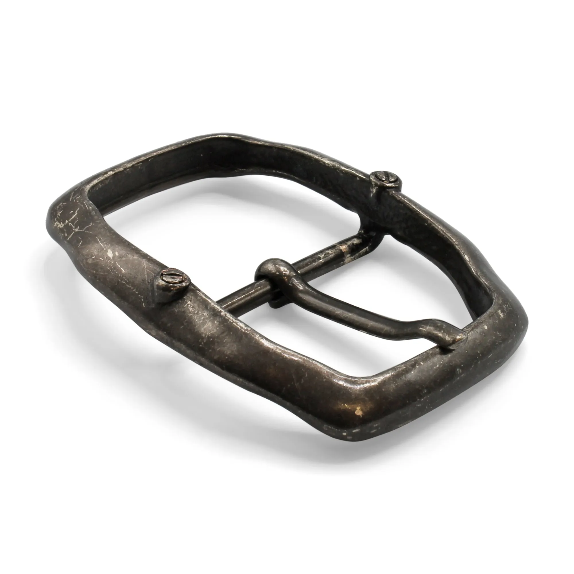 Vintage Style Screw Detail Centre Prong Buckle 40mm