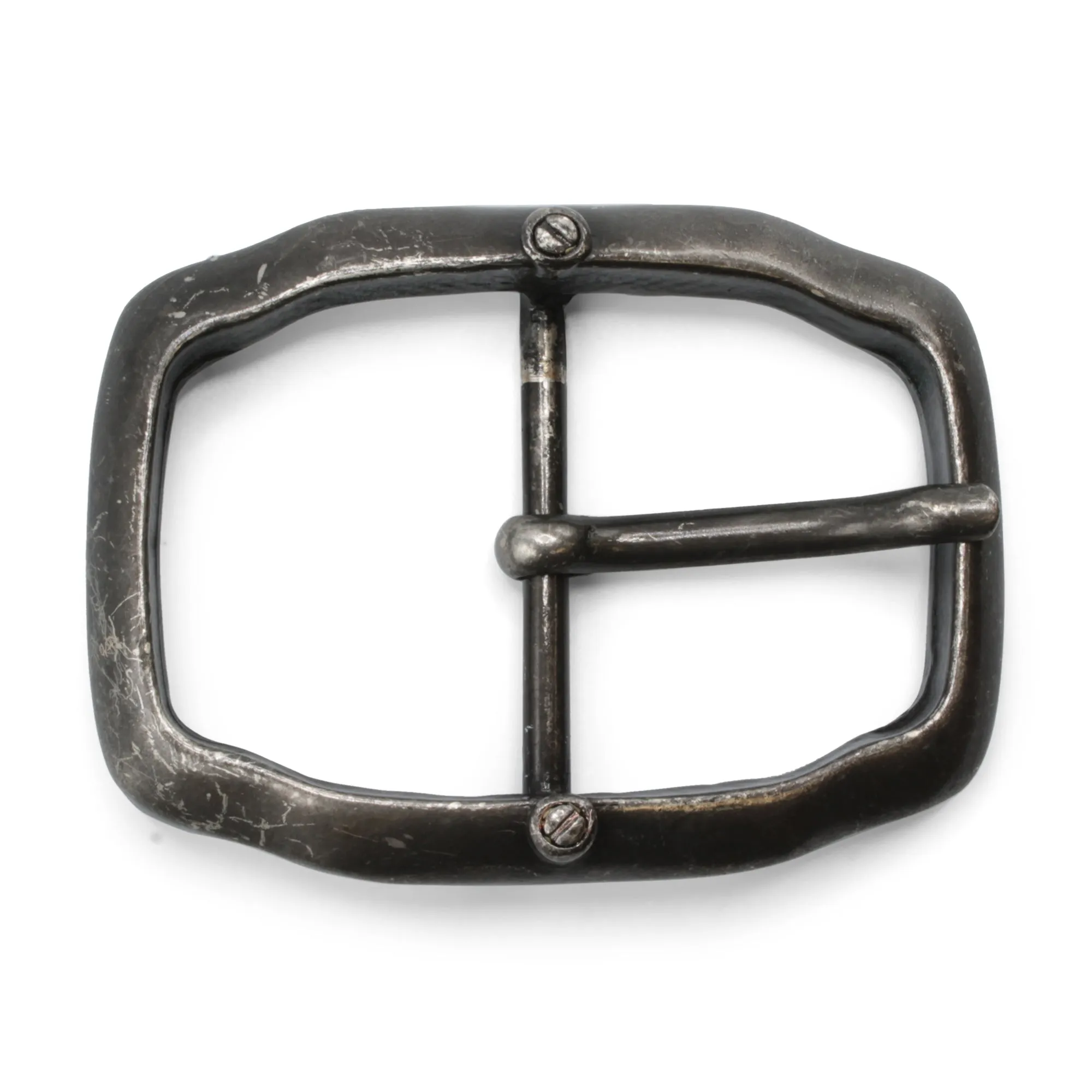 Vintage Style Screw Detail Centre Prong Buckle 40mm