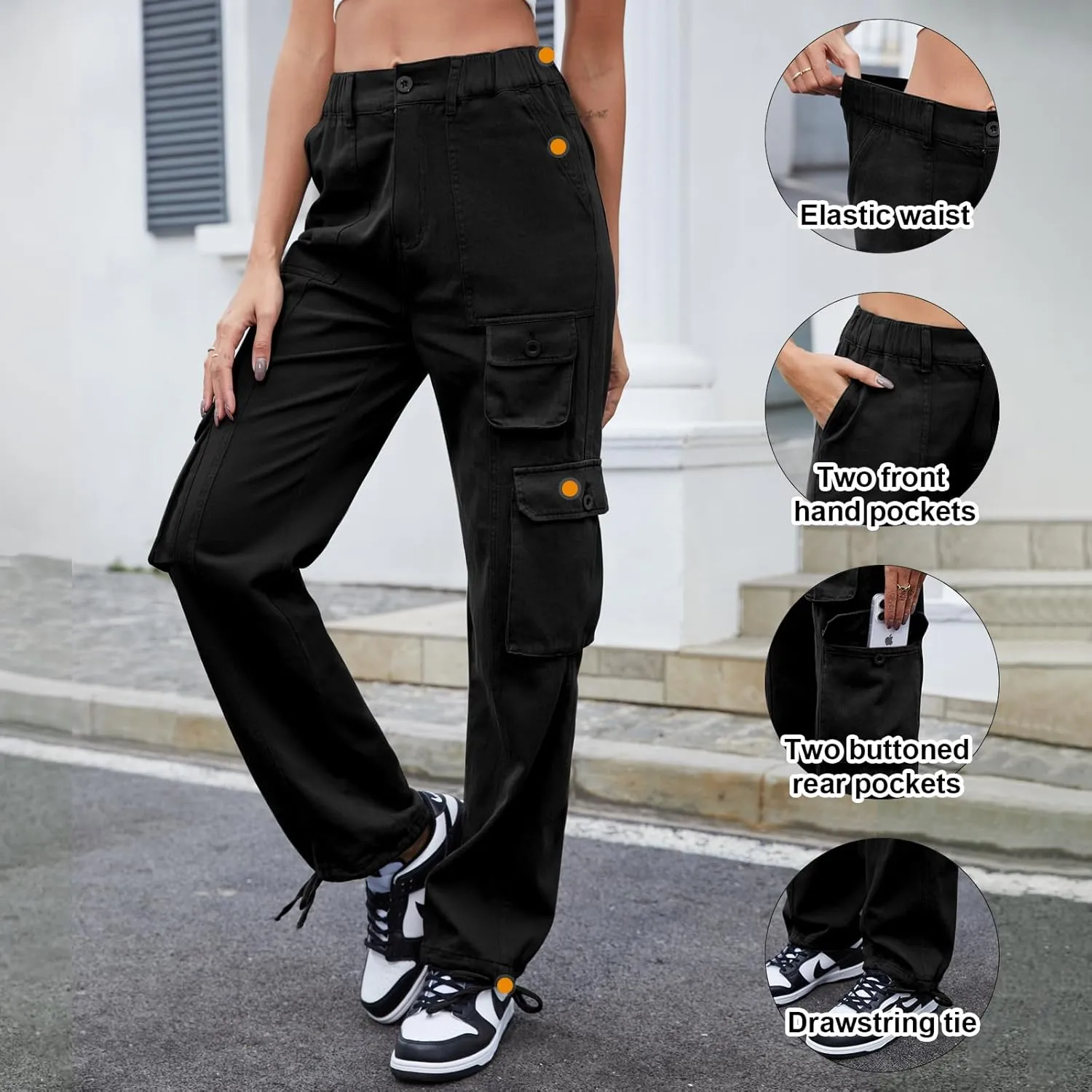 Women's Hiking Cargo Pants Joggers Cotton Casual Military Army Combat Work Pants with 7 Pocket