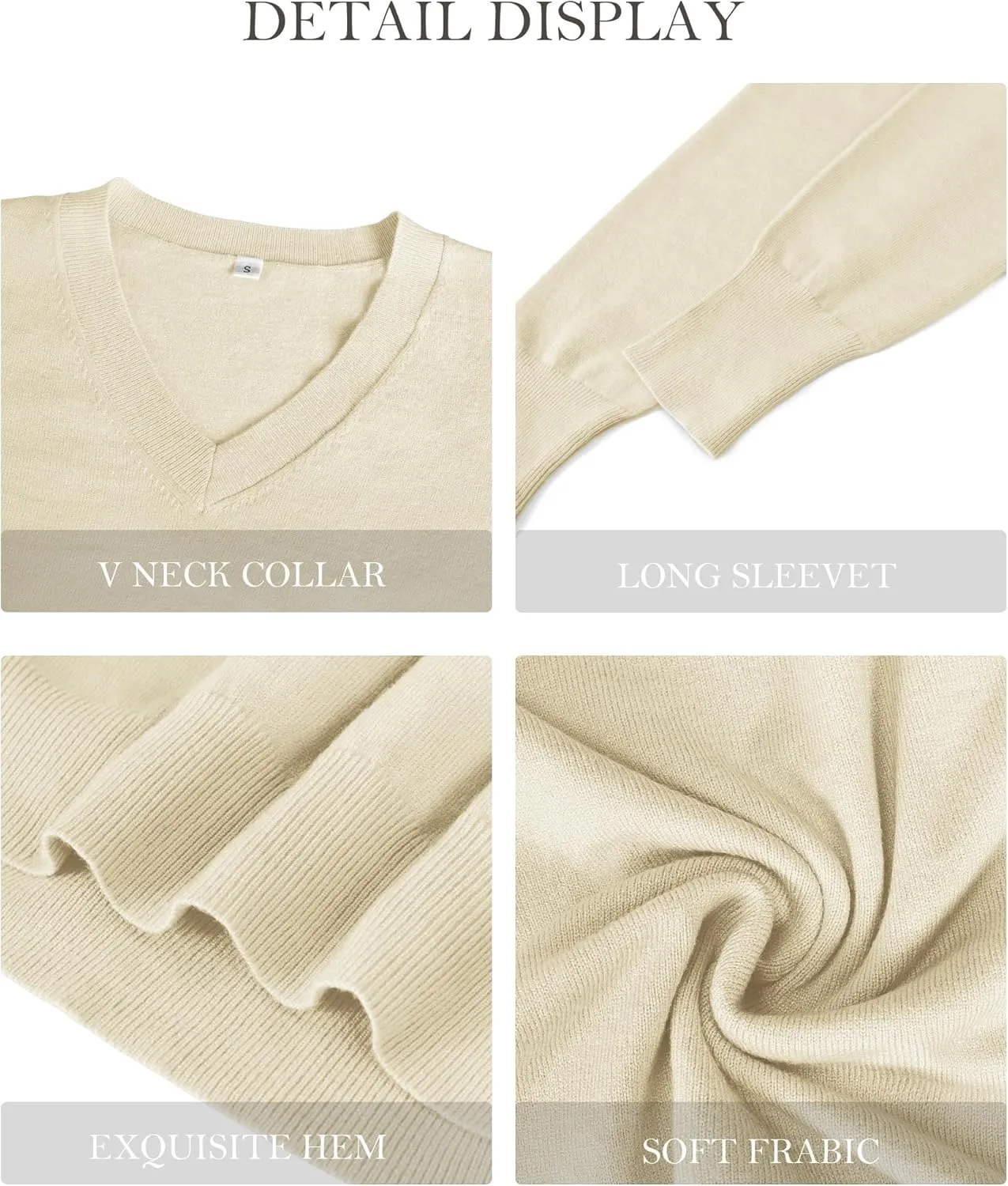 Women's Spring Sweaters 2025 Casual Thin Long Sleeve Pullover V Neck Lightweight Sweatshirts Cute Blouse Tops