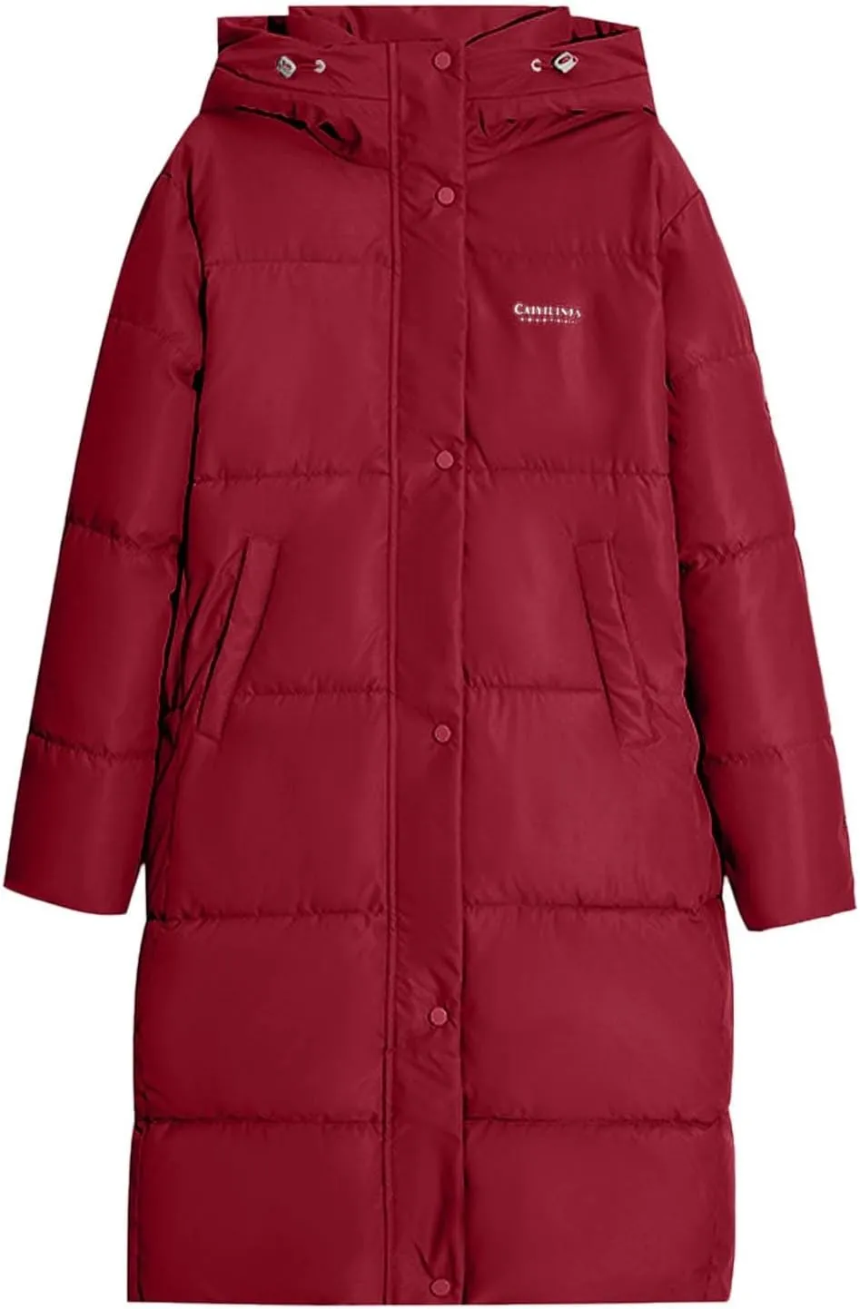 Womens Winter Long Puffer Jacket Casual Loose Solid Versatile Down Coat Thick Warm Hooded Quilted Outwear 2024 Clothes